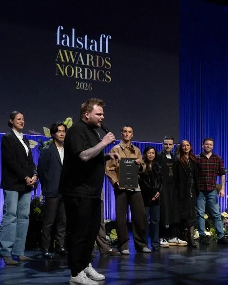 Rasmus Munk on stage at the Falstaff Awards Nordics 2026