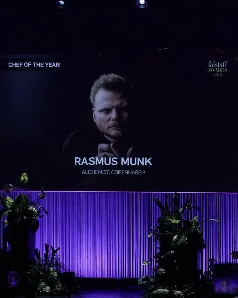 Rasmus Munk announced as Falstaff Chef of the Year 2026 on stage